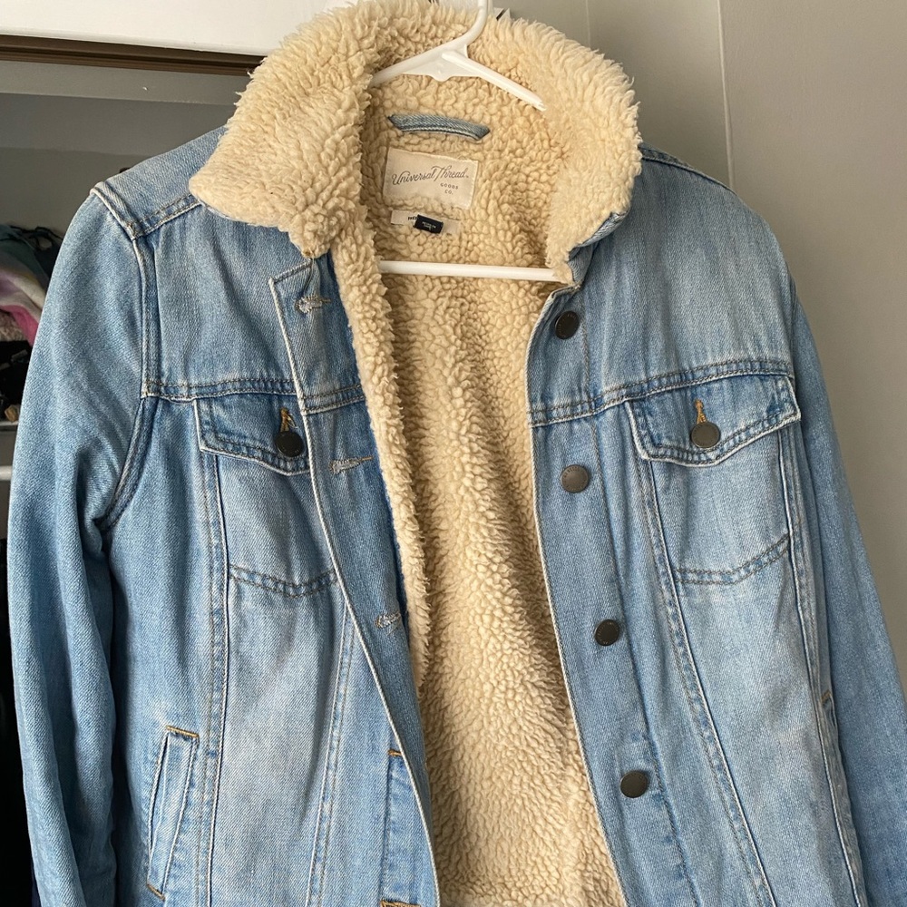 Fleece lined jean jacket
